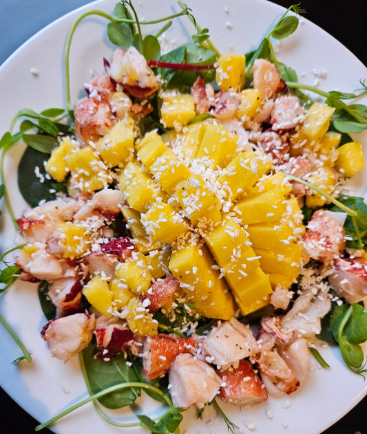 Lobster and Mango Salad with Lime and Coconut Dressing